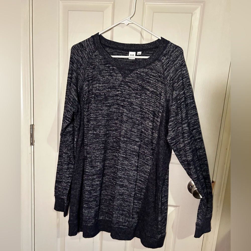Maternity Marled Nursing Pullover Sweatshirt